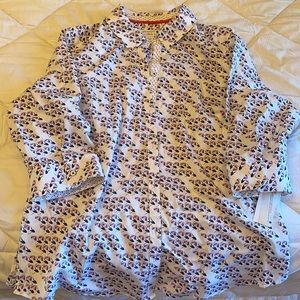 Foxcroft NYC 16W 16 beach umbrella shirt button